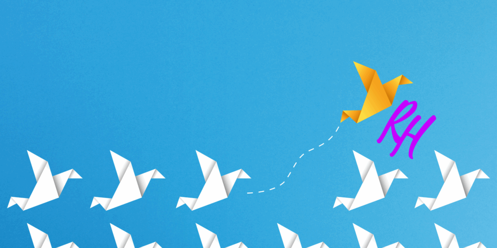 a yellow bird flying in the sky breaking away from pack